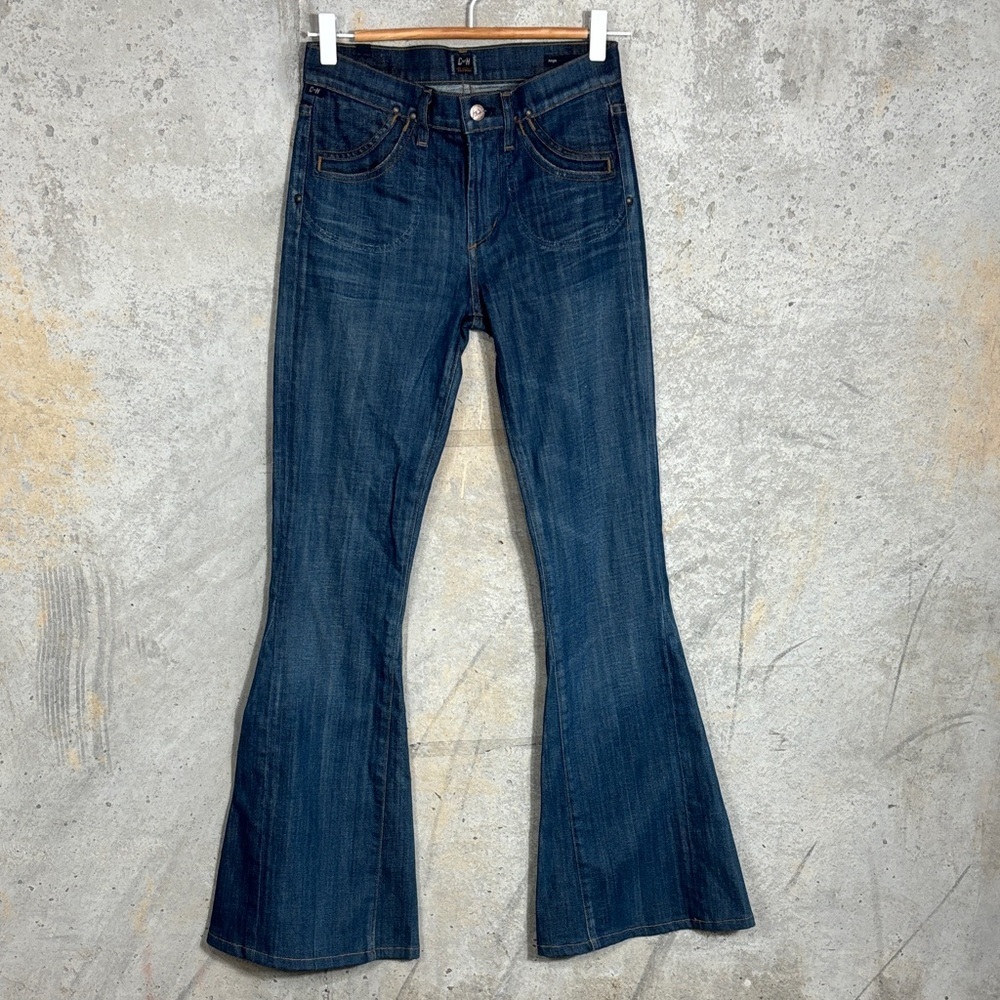 Women’s Citizens of Humanity Angie Super Flare Jeans Sz 26 Mid Rise Boho Hippie